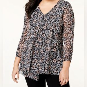 Alfani Flower Print Top